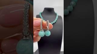 Украшения с АМАЗОНИТОМ #шайдова #jewelry #авторскиеукрашения #эксклюзивныеукрашения #бусы #серьги