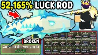 I Got This BROKEN 52,165% LUCK ROD To Catch RAREST FISH in Roblox Fisch..