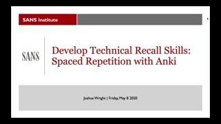 Develop Technical Recall Skills: Spaced Repetition with Anki