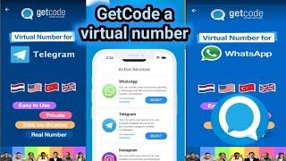 How to use the application GetCode offers a virtual number