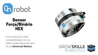 Operação de Rebarbagem com robô colaborativo Universal Robots e sensor de força/binário HEX Onrobot.