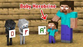 Poor Baby Herobrine and Poor Baby Zombie -  Minecraft Animation