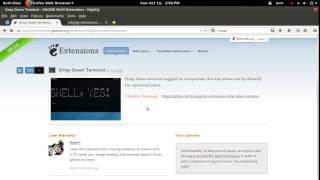 Gnome shell "Drop down terminal" extension