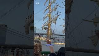 Cuauhtémoc Ship filmed shortly before Brooklyn Bridge collision
