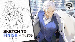 My Drawing ProcessAnime Character Illustration [Clip Studio Paint Speedpaint]