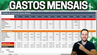 Planilha de Gastos Mensais Excel | Download Grátis | Como Fazer Passo a Passo