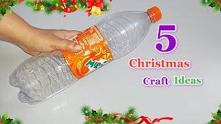 Step By step 5 Christmas Decoration ideas from Plastic Bottle | DIY Christmas craft idea441