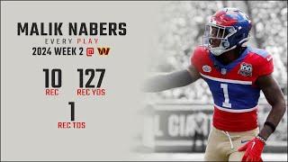 Malik Nabers Week 2 Replay: Every Target and Catch @ Washington Commanders