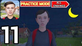 Schoolboy Runaway Stealth | Gameplay Walkthrough Part 11 - Practice Mode: All Endings + Night Time