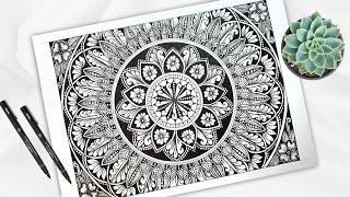 How to Draw Mandala For Beginners | Mandala art | Step by step | Easy draw