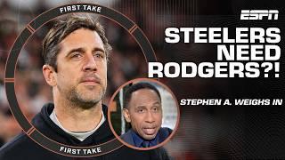 Would Aaron Rodgers make the Steelers DANGEROUS?  Stephen A. and Shannon Sharpe debate | First Take