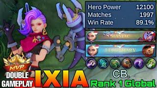 89% Win Rate Ixia Double MVP Gameplay - Top 1 Global Ixia by CB - Mobile Legends