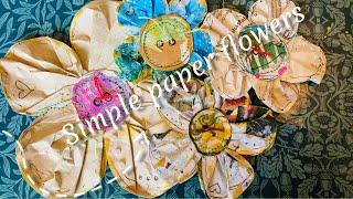 easy paper flowers #junkjournal #ephemera mixed media art prompts LIVE REPLAY