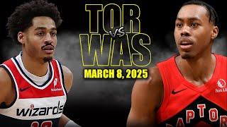 Washington Wizards vs Toronto Raptors Full Game Highlights - March 8, 2025 | NBA Regular Season