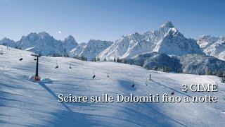 3 PEAKS – Skiing in the Dolomites until nightfall