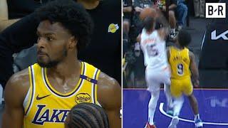 Bronny James Called For Flagrant 1 Foul in Preseason