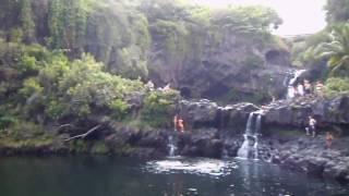 Cliff Diving Oheo Gulch