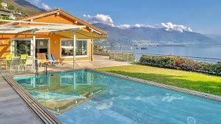 Brissago: modern villa with large terraces & outdoor pool for sale, Ticino, Switzerland