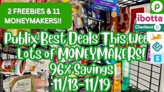 Publix Best Deals This Week!  2 FREEBIES & 11 MONEYMAKERS! 96% Savings #publixcouponing 11/13-11/19