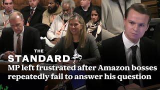 Moment MP is left frustrated after Amazon heads repeatedly fail to answer his question on strikes