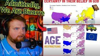 American Reacts to How Do The United States & Europe Compare?