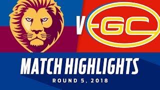 Match Highlights: Brisbane v Gold Coast Highlights | Round 5, 2018 | AFL