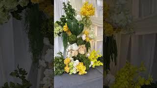 Cổng, backdrop và sân khấu cùng chung concept với tone màu mới thật sang | RẠP CƯỚI MỸ THANH CÁI BÈ