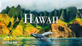 FLYING OVER HAWAII (4K UHD) Amazing Beautiful Nature Scenery with Relaxing Music | 4K VIDEO ULTRA HD