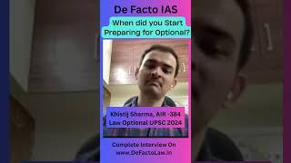 When Should You Start Preparing for UPSC Optional Subject?" #upsc #lawaspirants #lawoptionalupsc