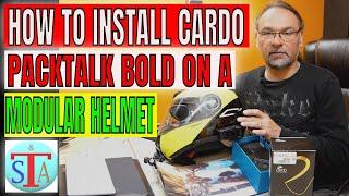 HOW TO INSTALL CARDO PACKTALK BOLD BLACK ON MODULAR MOTORCYCLE HELMET