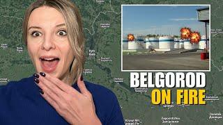 RUSSIAN FUEL DEPOT BLOWN UP IN BELGOROD - RUSSIAN FEARS IN KURSK Vlog 862: War in Ukraine