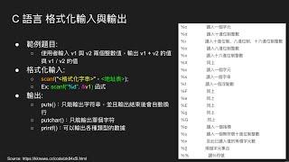 C語言 格式化輸入與輸出