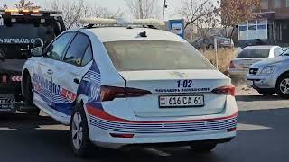 Ոստիկանական քարշակը տեղափոխում է պարեկների վթարված մեքենան