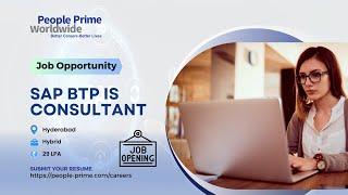 #sapjobs : SAP BTP IS Consultant Wanted! | People Prime Jobs