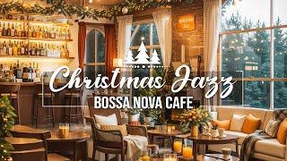 Christmas Jazz Music 2025 with Warm Crackling Fireplace to Relax  Cozy Winter Coffee Shop Ambience