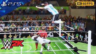 WWE  2K23 Messi & Ronaldo vs. Neymar & Vinicius Jr / Tag Team Championship PS5 (4K60)