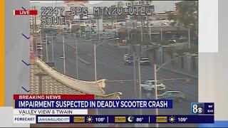 Woman on scooter dies after crash west of Las Vegas Strip, I-15: police