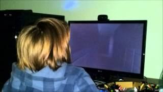 Kid gets scared by Slender man