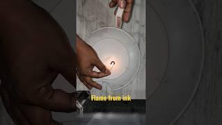 Pen ink burn flame  #shorts #experiment