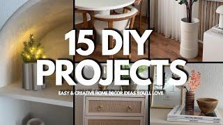 15 DIY PROJECTS | EASY & CREATIVE HOME DECOR IDEAS YOU’LL LOVE 