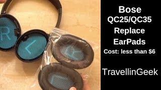 Bose QC25 Ear-pads Cushion Replacement in less than USD 6, Rs 400