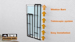 "WINDOW SECURITY BARS INTERIOR"  Is the best product purchased in my life. Adjustable Telescopic.