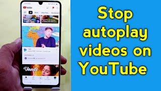 How to Turn Off Autoplay videos on YouTube Home page