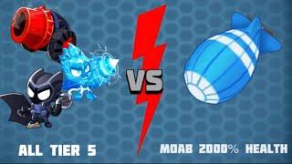 All tier 5 vs Moab 2000% health in BTD6