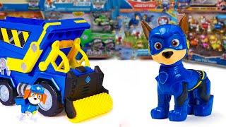 Paw Patrol Unboxing Collection Review | Paw Patrol The Mighty Pups with Bulldozer | ASMR Unboxing