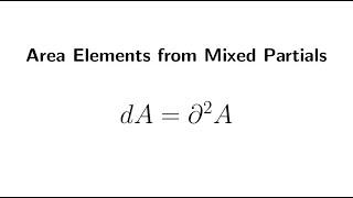 How to Derive Area Elements from Mixed Partials in Both Cartesian and Polar Coordinates