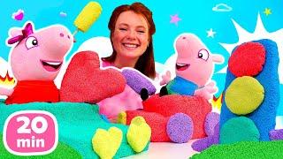 Spielzeug Videos für Kinder mit Irene und Peppa Wutz Kompilation - Plüpa Plüsch Paradies