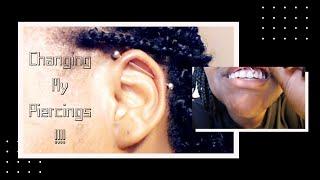 Changing My Piercings For The First Time... OUCH | Jewelry Haul | Industrial and Smiley Update