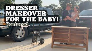 Baby Dresser Furniture Flip | Dresser Makeover | Nursery TOUR | DIY Project | Minnesota USA | Green