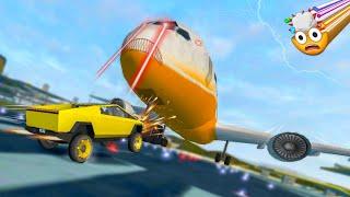 FINALLY I DESTROY THE PLANE || Cybertruck VS Plane || Extreme Car Driving Simulator 